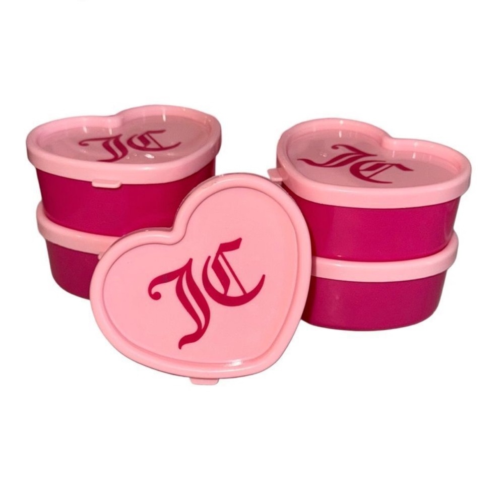 Juicy Couture 16 Piece JC Heart Shaped Pink Container Set